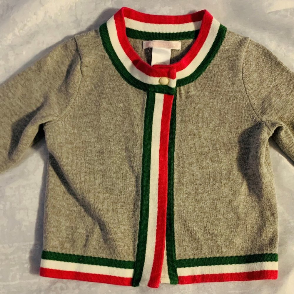 Janie and Jack 12-18 Months Gray Cardigan